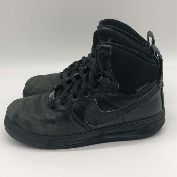 Nike Shoes Youth Size 5Y Lunar Force 1 Black High Top Waterproof Sneaker Boots - Picture 3 of 7